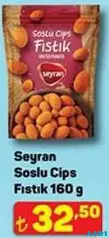SEYRAN SOSLU CİPS FISTIK 160 G fiyat ve kampanya bilgisi
